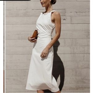 Böhme Lilith Midi Dress, Size: Small, Color: Cream